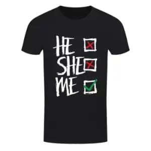 Grindstore Mens He She Me T-Shirt (L) (Black/White)