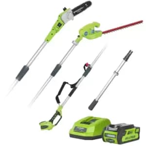 Greenworks G40PSH 40V Cordless Long Reach Hedge Trimmer