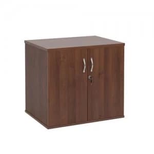 Deluxe double door desk high cupboard 600mm deep - walnut