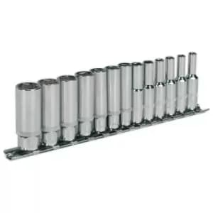 Sealey AK2692 Socket Set 13pc 1/4"Sq Drive Deep WallDrive Metric