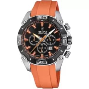 Mens Festina Chrono Orange Rubber Strap Bike 2021 Watch