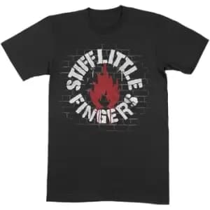 Stiff Little Fingers - Wall Unisex Small T-Shirt - Black