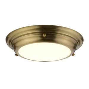 1 Light Mini LED Flush Light - Aged Brass