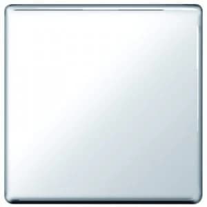 Wickes Single Screwless Flat Blanking Plate - Polished Chrome