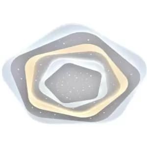 Cristal Nox Dimmable Smart LED Ceiling Lamp 90W 3CCT 50cm Hexagonal