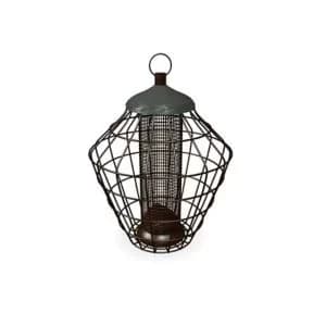 Peckish Secret Garden Steel Peanut Squirrel Proof Bird Feeder 0.7L Green