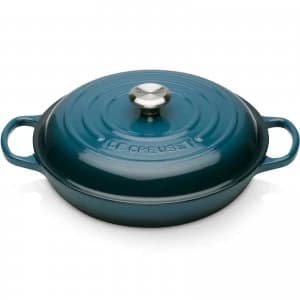 Le Creuset Signature Cast Iron Shallow Casserole Dish - 26cm - Deep Teal