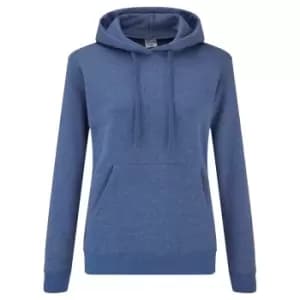 Fruit Of The Loom Ladies Lady Fit Hooded Sweatshirt / Hoodie (2XL) (Heather Royal)