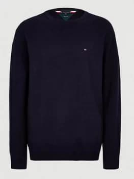 Tommy Hilfiger Big & Tall Honeycomb Knitted Jumper - Navy
