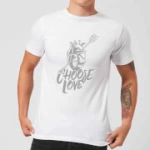 Native Shore Choose Love Mens T-Shirt - White - 3XL