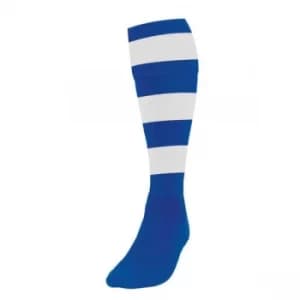 Precision Hooped Football Socks Mens Royal/White