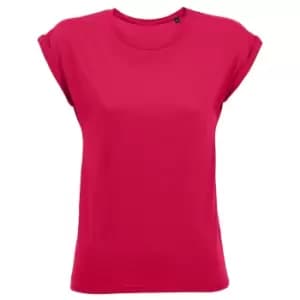 SOLS Womens/Ladies Melba Plain Short Sleeve T-Shirt (L) (Dark Pink)