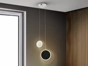 Duo Integrated LED Pendant Ceiling Light White 3000K