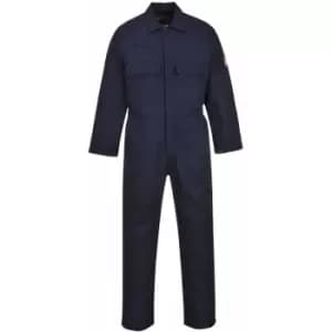 Portwest - BIZ1 Navy Sz 5XL T Bizweld Flame Retardant Welder Overall Coverall Safety Boiler Suit
