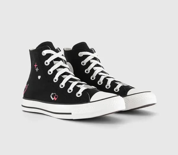 Converse Womens All Star Hi Black Vintage White, 3