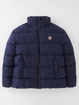 Gant Boys Retro Shield Padded Coat - Blue Size Age: 11-12 Years