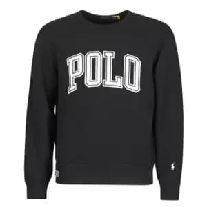 Polo Ralph Lauren SWEATSHIRT COL ROND INSCIRPTION POLO ET PONY PLAYER SUR LA MANCH mens Sweatshirt in Black - Sizes EU XXL,EU S,EU M,EU XS