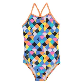 Slazenger Bound Back Swimsuit Junior Girls - Multi/Orange