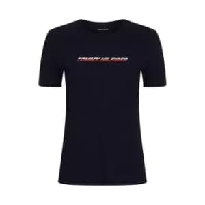 Tommy Sport Cut Graphic Crewneck T-Shirt - Blue