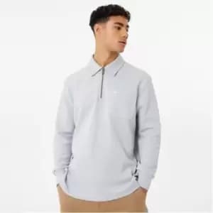 Jack Wills Quarter Zip Collar Sweater - Grey