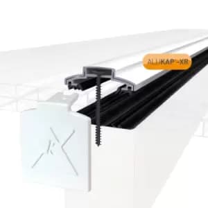 Alukap-XR 60mm White Aluminium Glazing Bar System 2.0m with 55mm Slot Fit Rafter Gasket