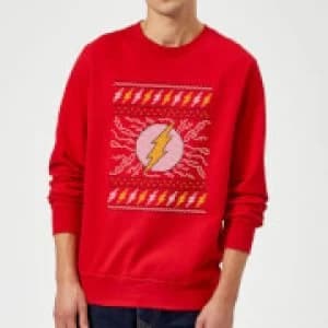 DC Flash Knit Christmas Sweatshirt - Red - L