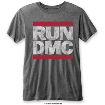 Run DMC - DMC Logo Unisex Medium T-Shirt - Grey