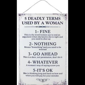 Deadly Terms Sign