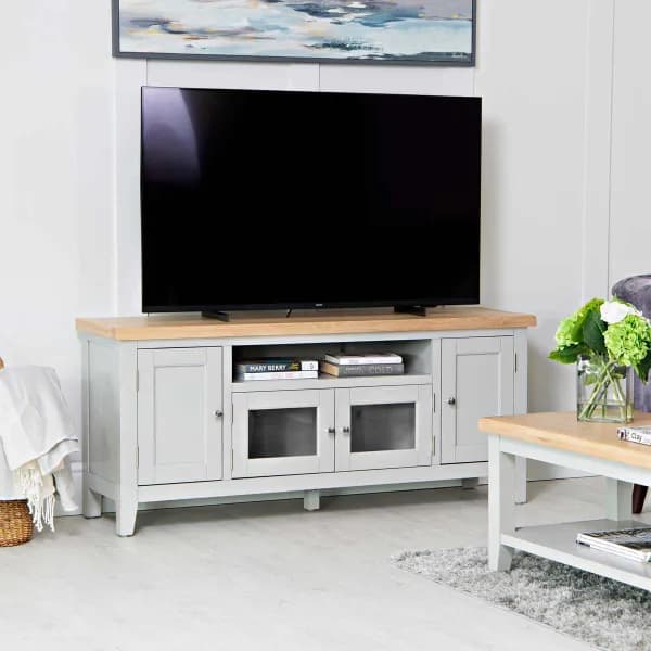K Living Lina Large TV Unit Grey