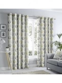 Fusion Delta Lined Eyelet Curtains