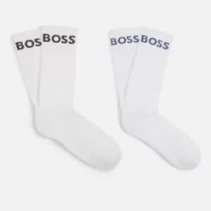 BOSS Bodywear Mens 2-Pack Regular Sports Socks - Natural - UK 9-12