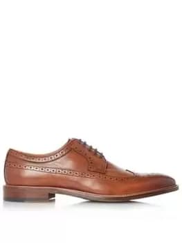 Dune Superior Leather Wingtip Brogue Shoes Male Tan UK Size 11