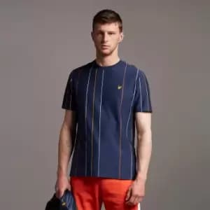 Vertical Stripe T-Shirt - Navy - S