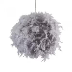 Uriel Feather Pendant Shade in Grey