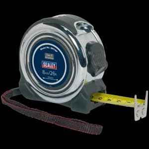 Sealey Professional Tape Measure Imperial & Metric 26ft / 8m 25mm