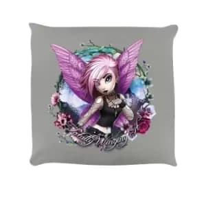 Hexxie Totally Winging It Violet Filled Cushion (One Size) (Grey)