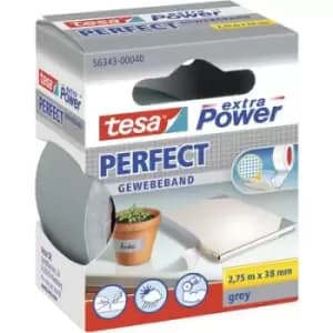 tesa PERFECT 56343-00040-03 Cloth tape tesa extra Power Grey (L x W) 2.75 m x 38mm