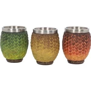 Drogon Rhaegal Viserion Dragon Egg Game of Thrones Shot Glasses