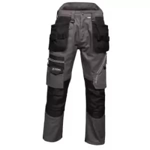 Regatta Mens Execute Holster Premium Work Trousers (30R) (Iron)