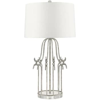 Stella - 1 Light Table Lamp Silver, E27 - Elstead