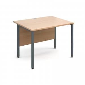 Maestro 25 GL Straight Desk 1000mm x 800mm - Graphite H Frame Beech t