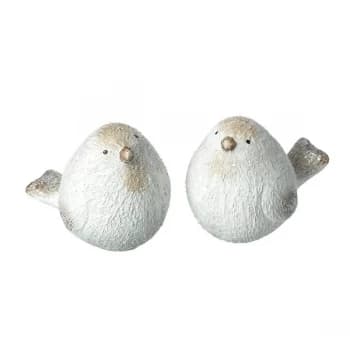 Small White Bird Decorations (Set of 2)
