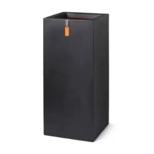 Capi Europe Rectangle Planter Smooth NL 36x36x79 - Black