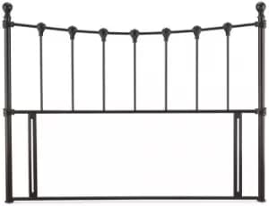 Serene Marseille 4ft Small Double Black Floor Standing Metal Headboard