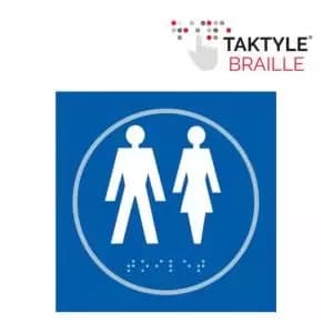 Gentlemen Ladies Graphic’ Sign; Self Adhesive Taktyle;