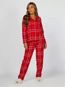 Boux Avenue Xmas Red Check Pj In A Bag, Red, Size 10, Women