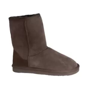 Eastern Counties Leather Womens/Ladies Jodie Sheepskin Short Plain Boots (4 UK) (Chocolate)