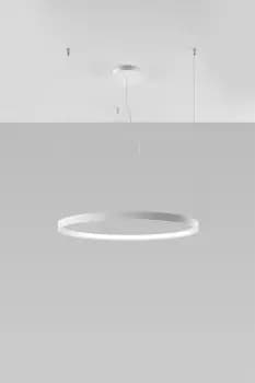 Rio Integrated LED Circular Pendant Light White 78cm 3000K