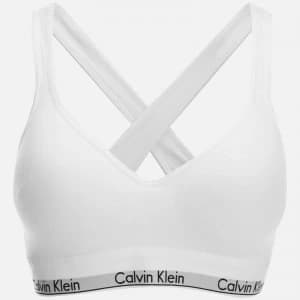 Calvin Klein Womens Modern Cotton Lift Bralette - White - L