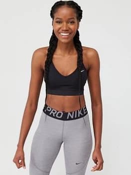 Nike Light Support Indy Bra - Black/White, Size XS, Women